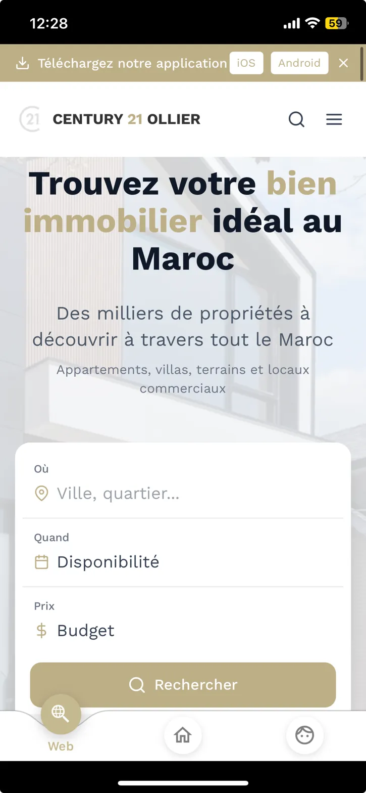Liste des propriétés disponibles